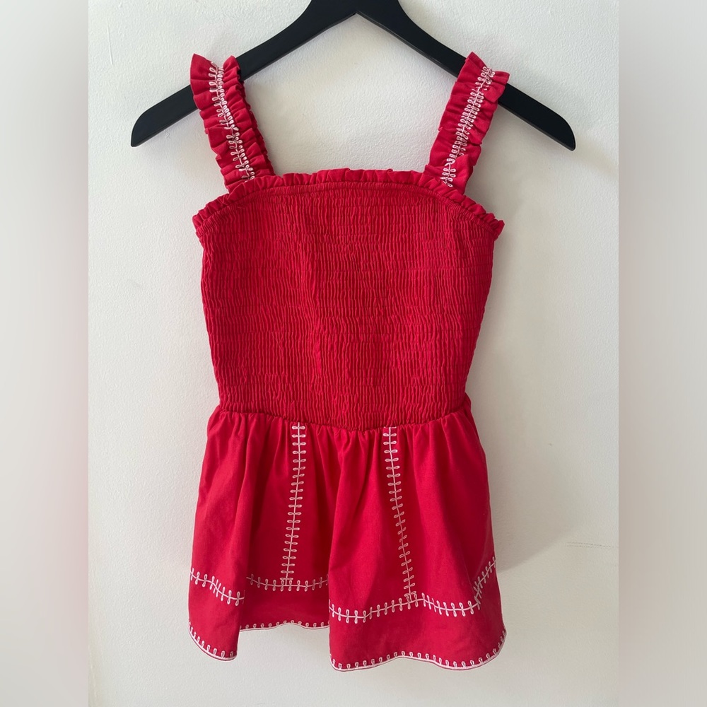 Strut & Bolt sleeveless top, red, size medium